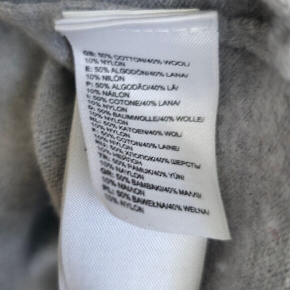 The North Face Cotton Wool Blend 1/4 Zip Gray Pullover Sweater Men Sz L - Picture 8 of 10